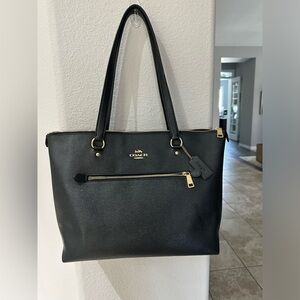 Coach purse gallery tote black leather